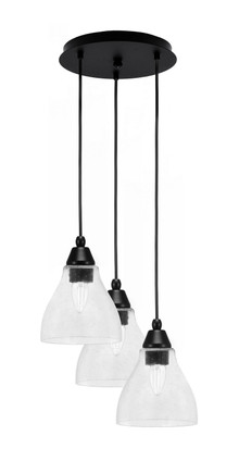 Toltec Lighting - 1818-MB-4760 - Three Light Pendalier - Array - Matte Black