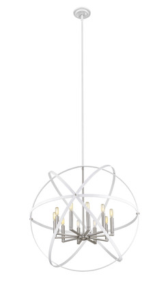 Cavallo Ten Light Chandelier (463-36HWH-BN)