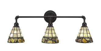 Toltec Lighting - 183-DG-9735 - Three Light Bath Bar - Vintage - Dark Granite