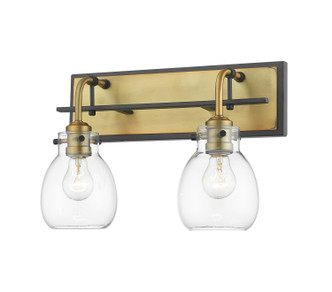 Z-Lite - 466-2S-MB-OBR - Two Light Wall Sconce - Kraken - Matte Black + Olde Brass