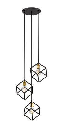 Z-Lite - 478-3BRZ-OBR - Three Light Chandelier - Vertical - Bronze + Olde Brass