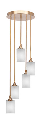 Toltec Lighting - 2145-NAB-531 - Five Light Pendalier - Empire - New Age Brass