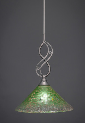 Toltec Lighting - 232-BN-447 - One Light Mini Pendant - Jazz - Brushed Nickel
