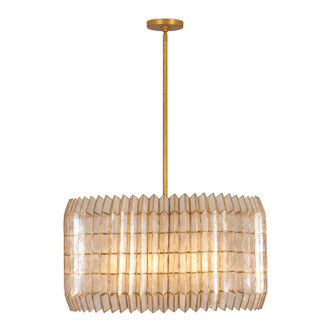 Kalco - 522655OL - Eight Light Chandelier - Fractal - Oxidized Gold Leaf