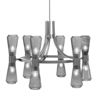 Toltec Lighting - 4806-GP-882 - 12 Light Chandelier - Everleigh - Graphite
