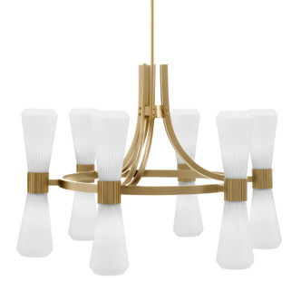 Toltec Lighting - 4806-NAB-881 - 12 Light Chandelier - Everleigh - New Age Brass