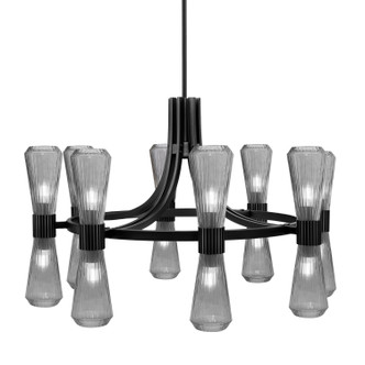 Toltec Lighting - 4808-MB-882 - 16 Light Chandelier - Everleigh - Matte Black
