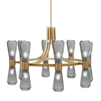 Toltec Lighting - 4808-NAB-882 - 16 Light Chandelier - Everleigh - New Age Brass