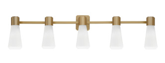 Toltec Lighting - 4825-NAB-881 - Five Light Bath Bar - Everleigh - New Age Brass