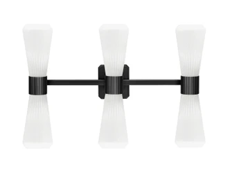 Toltec Lighting - 4826-MB-881 - Six Light Bath Bar - Everleigh - Matte Black