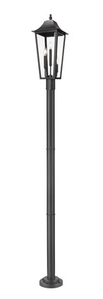 Z-Lite - 5008PHBR-567P-BK - Three Light Outdoor Post Mount Fixture - Gannon - Black