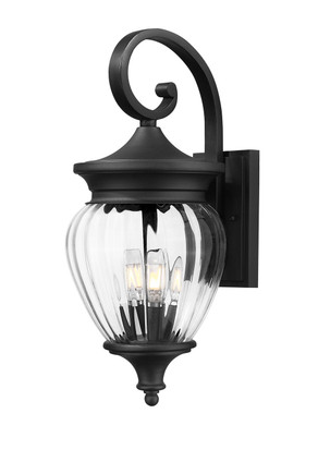 Z-Lite - 5016M-BK - Three Light Outdoor Wall Light - Davina - Black