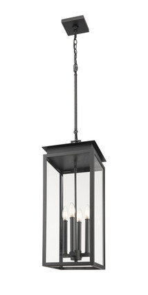 Nova Four Light Outdoor Chain Mount Ceiling Fixture (5018CHB-BK)