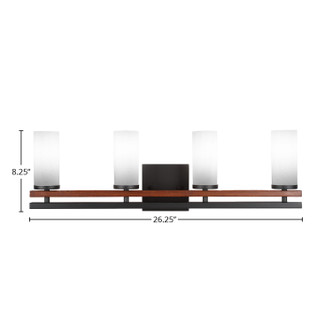 Belmont Four Light Bathroom Lighting (2714-MBWG-801)