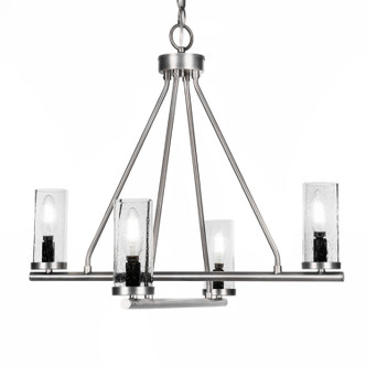 Toltec Lighting - 2804-GP-800B - Four Light Chandelier - Trinity - Graphite