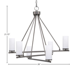 Trinity Six Light Chandelier (2806-GP-801B)