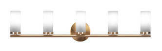 Toltec Lighting - 2815-NAB-811B - Five Light Bath Bar - Trinity - New Age Brass