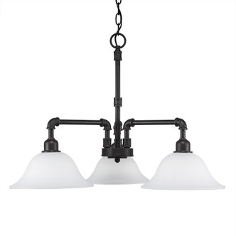Toltec Lighting - 283-DG-613 - Three Light Chandelier - Vintage - Dark Granite