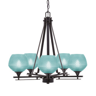 Toltec Lighting - 325-DG-4625 - Five Light Chandelier - Uptowne - Dark Granite