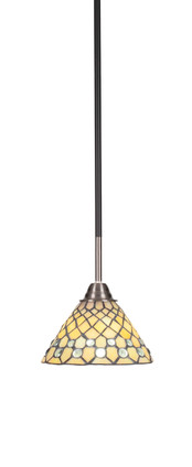 Toltec Lighting - 3401-MBBN-9415 - One Light Mini Pendant - Paramount - Matte Black & Brushed Nickel