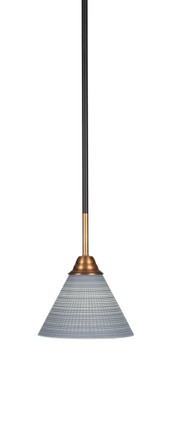 Toltec Lighting - 3401-MBBR-4052 - One Light Mini Pendant - Paramount - Matte Black & Brass