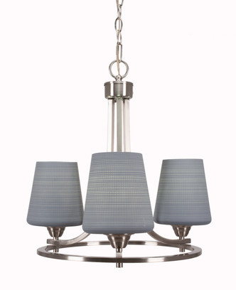 Toltec Lighting - 3403-BN-4032 - Three Light Chandelier - Paramount - Brushed Nickel