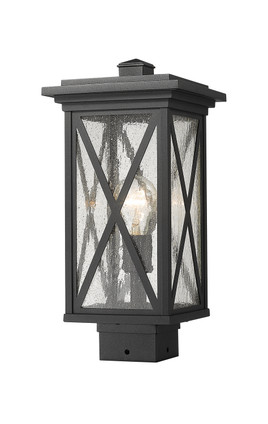 Z-Lite - 583PHMS-BK - One Light Outdoor Post Mount Fixture - Brookside - Black