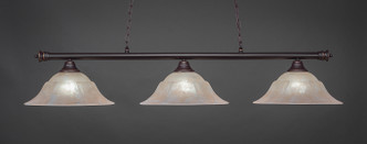 Toltec Lighting - 373-DG-53613 - Three Light Billiard Bar - Oxford - Dark Granite