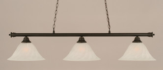 Toltec Lighting - 373-DG-5731 - Three Light Billiard Bar - Oxford - Dark Granite