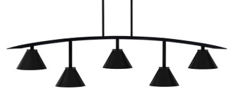 Toltec Lighting - 3745-MB-421-MB - Five Light Bar - Kurve - Matte Black