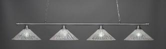 Toltec Lighting - 374-BN-719 - Four Light Billiard Bar - Oxford - Brushed Nickel