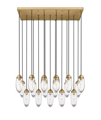 Z-Lite - 651P-17L-RB - 17 Light Linear Chandelier - Arden - Rubbed Brass