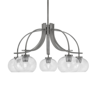 Toltec Lighting - 3925-GP-202 - Five Light Chandelier - Cavella - Graphite