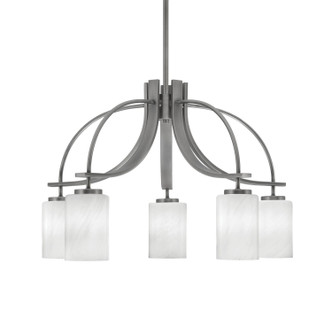 Toltec Lighting - 3925-GP-3001 - Five Light Chandelier - Cavella - Graphite