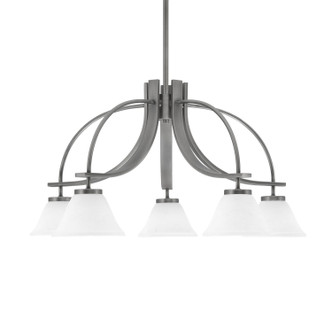 Toltec Lighting - 3925-GP-311 - Five Light Chandelier - Cavella - Graphite