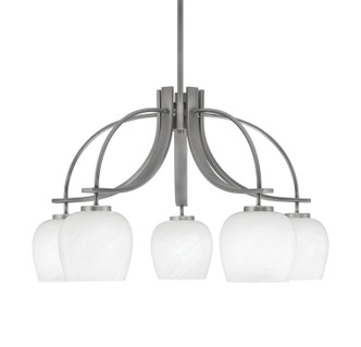 Toltec Lighting - 3925-GP-4811 - Five Light Chandelier - Cavella - Graphite