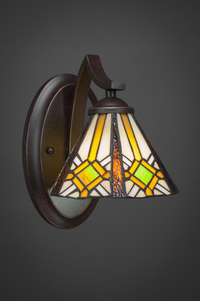 Toltec Lighting - 551-DG-9615 - One Light Wall Sconce - Zilo - Dark Granite
