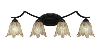 Toltec Lighting - 554-MB-1025 - Four Light Bath Bar - Zilo - Matte Black