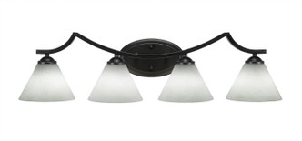 Toltec Lighting - 554-MB-312 - Four Light Bath Bar - Zilo - Matte Black