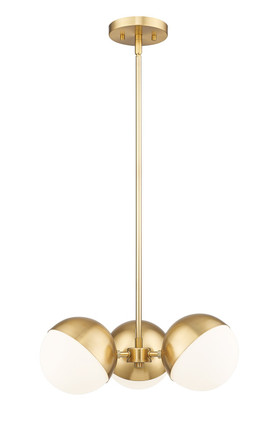 Z-Lite - 7517-3MGLD - Three Light Chandelier - Realm Sphere - Modern Gold