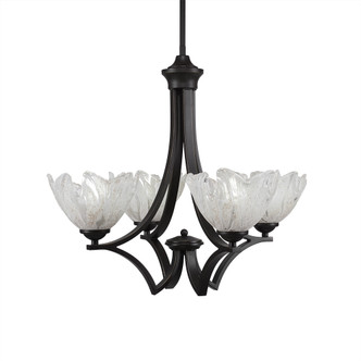 Toltec Lighting - 564-DG-759 - Four Light Chandelier - Zilo - Dark Granite