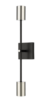 Z-Lite - 814-2S-MB-PN - Two Light Wall Sconce - Calumet - Matte Black + Polished Nickel