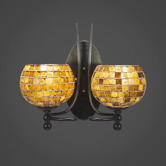 Toltec Lighting - 590-DG-402 - Two Light Wall Sconce - Capri - Dark Granite