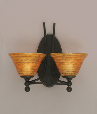 Toltec Lighting - 590-DG-454 - Two Light Wall Sconce - Capri - Dark Granite
