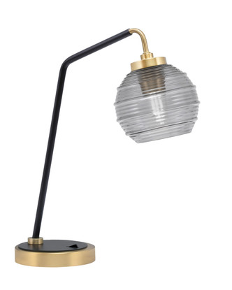 Toltec Lighting - 59-MBNAB-5112 - One Light Desk Lamp - Desk Lamps - Matte Black & New Age Brass