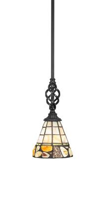 Toltec Lighting - 80-MB-9735 - One Light Mini Pendant - Eleganté - Matte Black