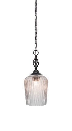 Toltec Lighting - 82-MB-4280 - One Light Pendant - Eleganté - Matte Black