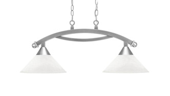 Toltec Lighting - 872-BN-314 - Two Light Island Pendant - Bow - Brushed Nickel