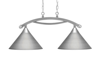 Toltec Lighting - 872-BN-420-BN - Two Light Island Pendant - Bow - Brushed Nickel