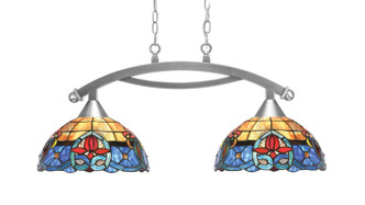 Toltec Lighting - 872-BN-9359 - Two Light Island Pendant - Bow - Brushed Nickel